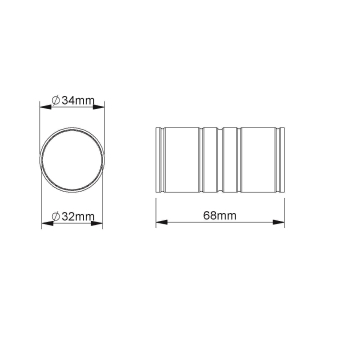 Fintech Steckmuffe M32 L:68mm IESM 32 AL 