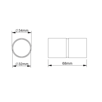 Fintech Steckmuffe M32 L:68mm IESM 32 E5 