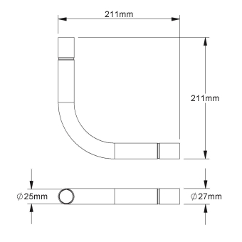 Fintech Steckrohrbogen 90° M25 IESB 25 A 