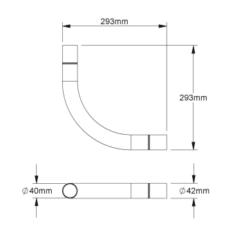 Fintech Steckrohrbogen 90° M40 IESB 40 F 
