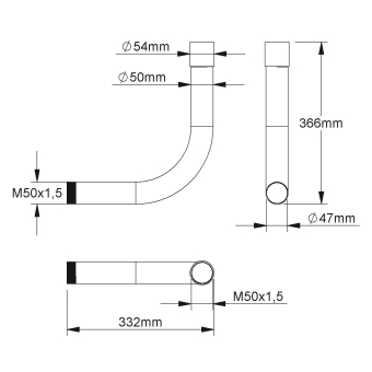 Fintech Gewinderohrbogen 90°   IEGB 50 F 