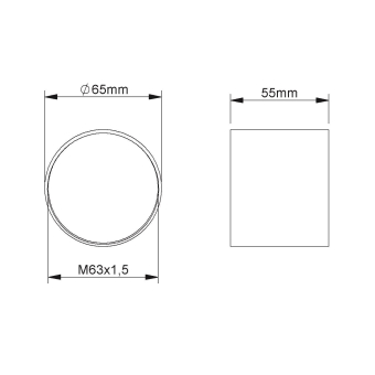 Fintech Gewindemuffe M63 Stahl IEGM 63 F 