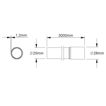 Fintech Muffenrohr M25 L:3m  FM-MR 25 AL 