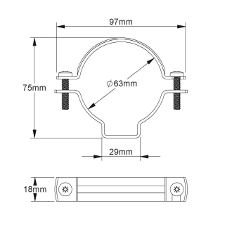 Fintech Rohr-Kabelabstands      IPA 63 F 