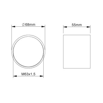 Fintech Gewindemuffe M63 Stahl IEGM 63 A 