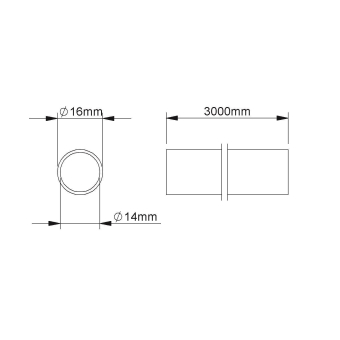 Fintech Steckrohr M16 ID14mm   IESR 16 F 