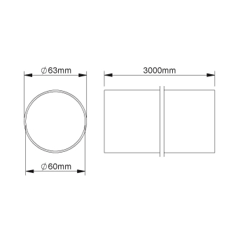 Fintech Steckrohr M63 ID60mm  IESR 63 AL 