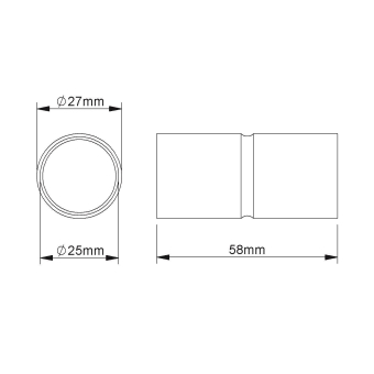 Fintech Steckmuffe M25 L:55mm  IESM 25 F 