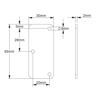 Fintech Endstück 30x65mm alu     TBD30-1 