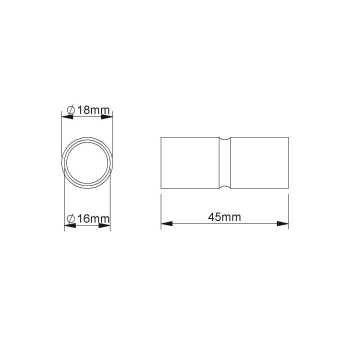 Fintech Steckmuffe M16 L:40mm IESM 16 E5 