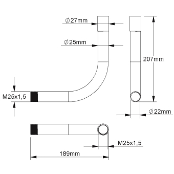 Fintech Gewinderohrbogen 90°   IEGB 25 F 
