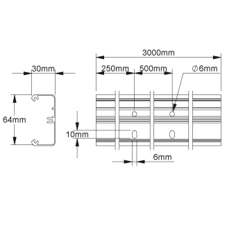 Fintech Kabelkanalunterteil     TBA302-1 