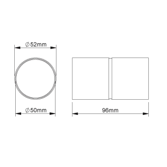 Fintech Steckmuffe M50 L:90mm  IESM 50 F 