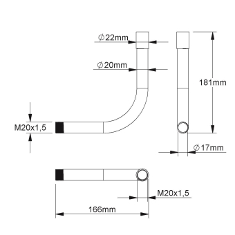 Fintech Gewinderohrbogen 90°   IEGB 20 A 