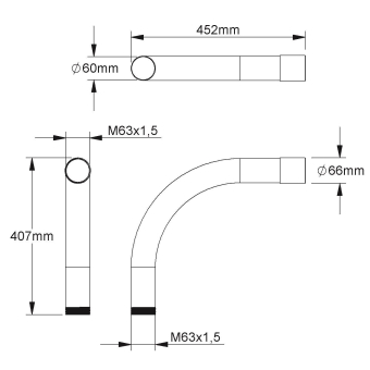 Fintech Gewinderohrbogen 90°  IEGB 63 AL 
