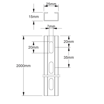 Fintech Alu-Montageschiene        NHP 15 