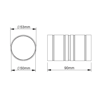 Fintech Steckmuffe M50 L:90mm IESM 50 AL 