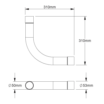 Fintech Steckrohrbogen 90°    IESB 50 AL 