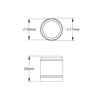 Fintech Endtülle M16 alu       IEE 16 AL 