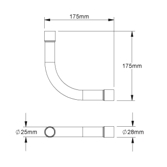 Fintech Steckrohrbogen 90°    IESB 25 AL 