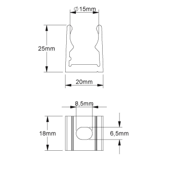 Fintech Klemmschelle M16 alu    IK 16 AL 