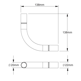 Fintech Steckrohrbogen 90° M20 IESB 20 F 