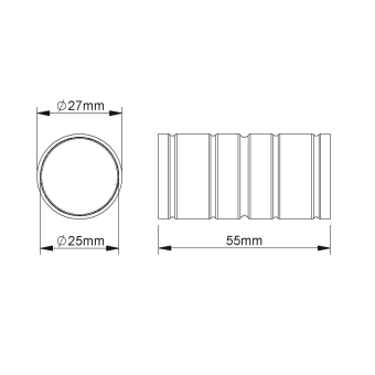 Fintech Steckmuffe M25 L:55mm IESM 25 AL 