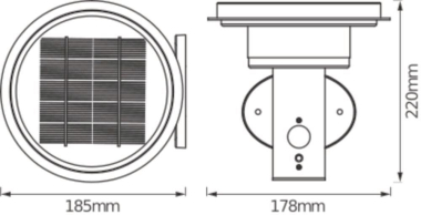 LEDV ENDURA STYLE Solar Sensor Wall 