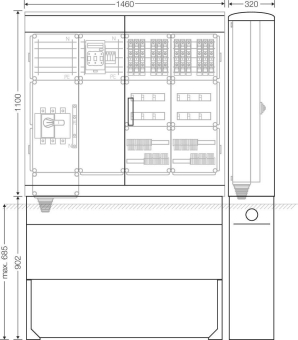 Hensel Ladeverteiler f. Mi EV 11kW 12111 