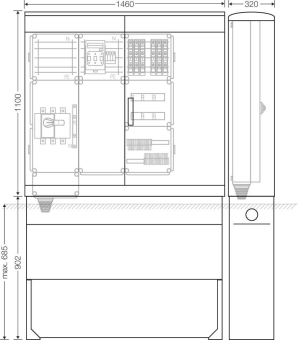 Hensel Ladeverteiler f.6 Mi EV 11kW 6111 