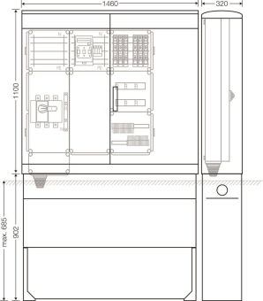 Hensel Ladeverteiler f.6 Mi EV 11kW 6111 