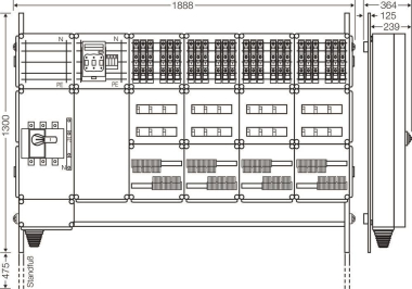 Hensel Ladeverteiler f. Mi EV 11kW 24101 