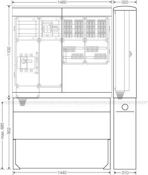 Hensel Ladeverteiler f. Mi EV 11kW 12011 