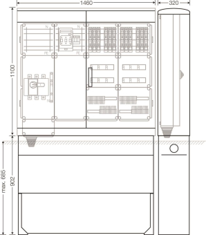 Hensel Ladeverteiler f. Mi EV 11kW 12111 