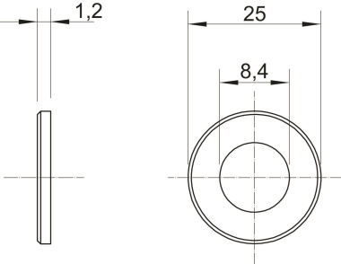 OBO WS M8 G25 G Großflächenscheibe 