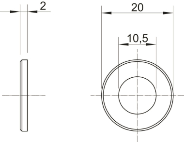 OBO WS M10 D20 A4 Unterlegscheibe M10 A4 