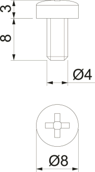 OBO PLM SF 4x8 Verbinderschraube 