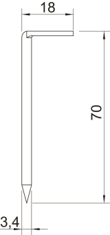 OBO 1101 Z3.4x70 G Hakennagel ungehärtet 