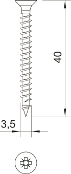 OBO 4759 3.5x40 Sprint-Schraube Senkkopf 
