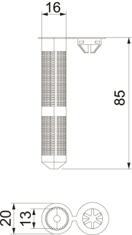 OBO VMU-SH 16x85 Kunststoff-Siebhülse f. 