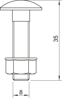 OBO FRSB M8x35 A2 Flachrundschraube 
