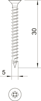 OBO 4759 5.0x30 Sprint-Schraube Senkkopf 