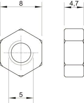 OBO HN M5 G Sechskantmutter M5 St G 