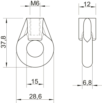 OBO 2084 M6 G Ringöse M6 Zn G 3463567 