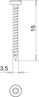 OBO 4758T 3.5x15 Golden-Sprint-Schraube 