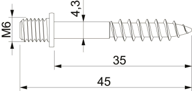 OBO 985 M6 35 Schraubdübel M6x35mm St G 