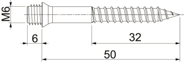 OBO HST 6x50 GA M6 Stockschraube 
