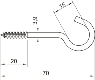 OBO 915 3.9x70 G Deckenhaken 