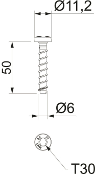 OBO MMS+ P 6x50 Rundkopfanker m.Panhead 