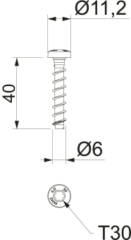 OBO MMS+ P 6x40 Rundkopfanker m.Panhead 